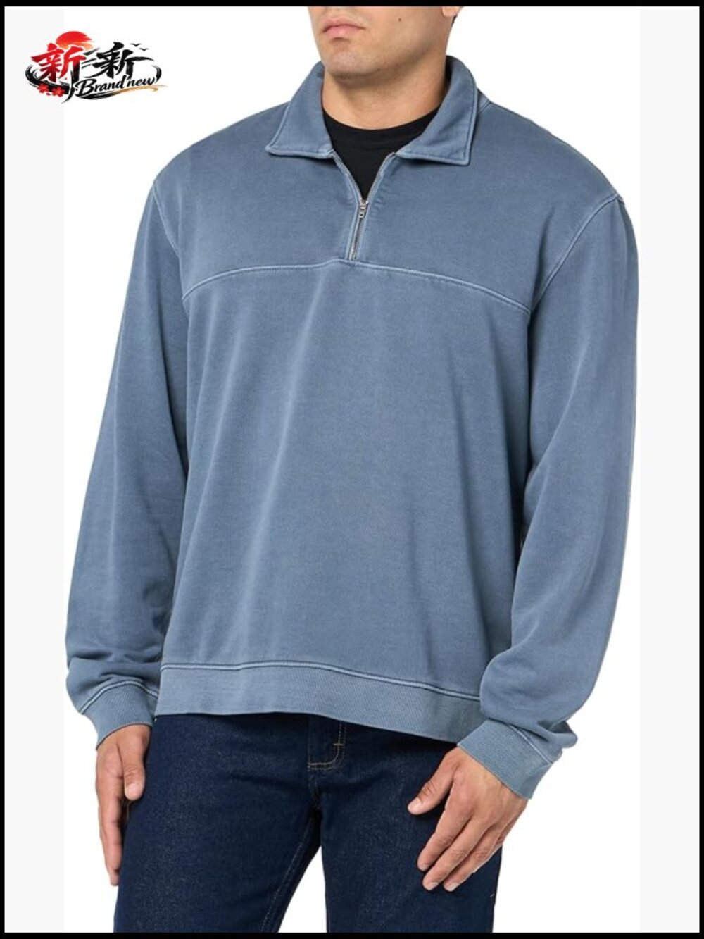 Men's Quarter Zip Pullover - Lightweight Cotton Sweatshirt